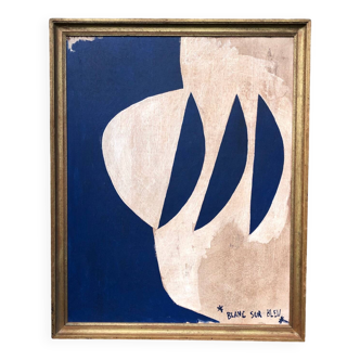 Abstract painting on panel