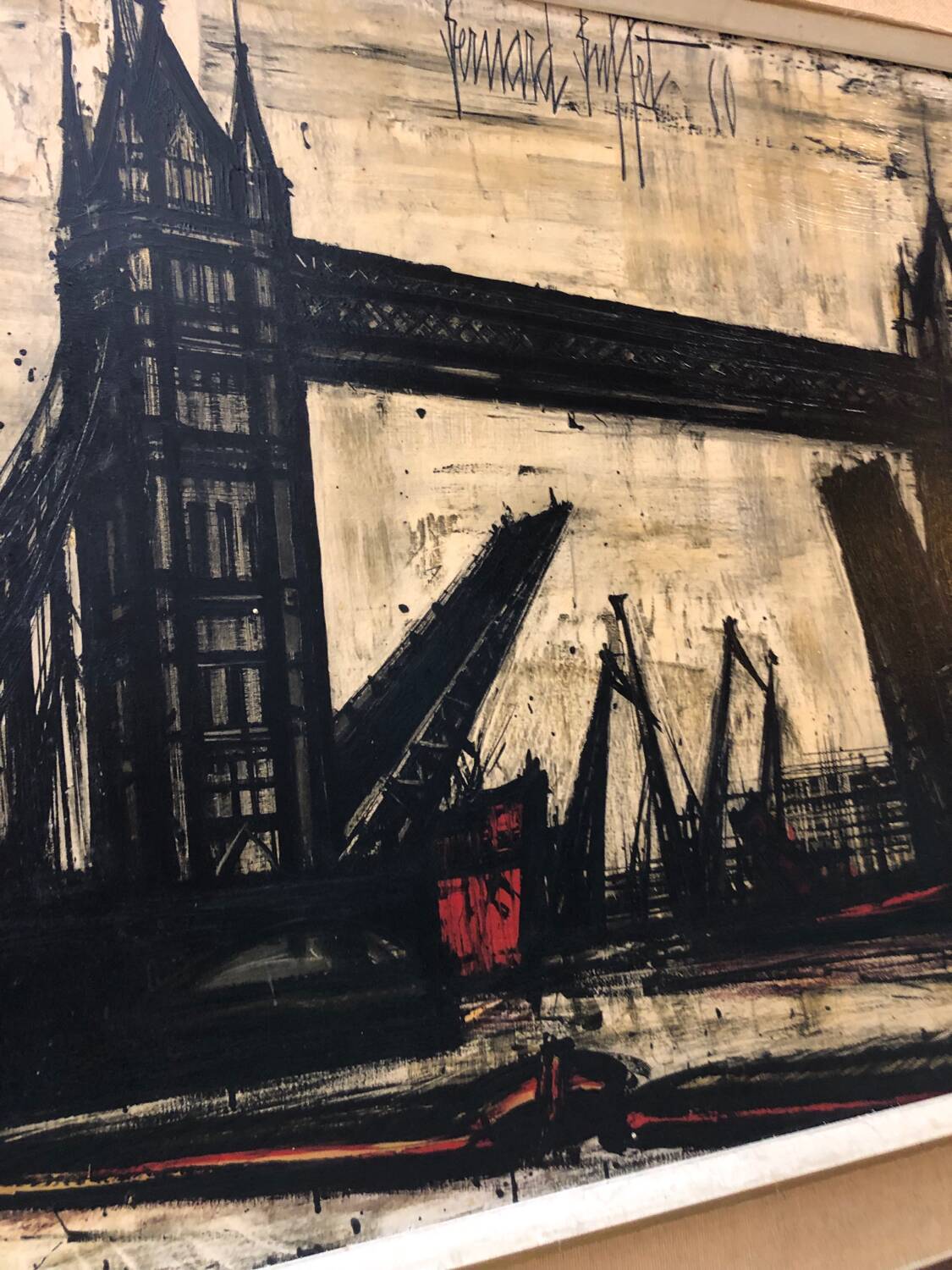 Littography Bernard Buffet London Bridge | Selency