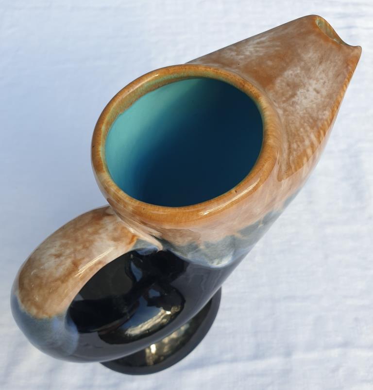 Pichet "blue lagoon" lava Gien 1960