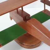 Vintage teak airplane on a stand - 1960s