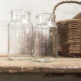 Pair of glass jars