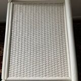 Vintage rattan bedside table from the 70s and 80s