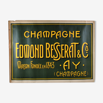 Affiche champagne 1920