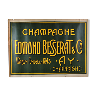 Affiche champagne 1920