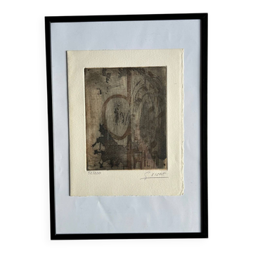 Original engraving by Suzanne Visat. Signed and numbered. 1994