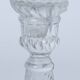 Set of 2 transparent glass candle holders