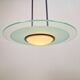 Vintage Italian Glass Disc UFO Pendant Lamp, 1980s