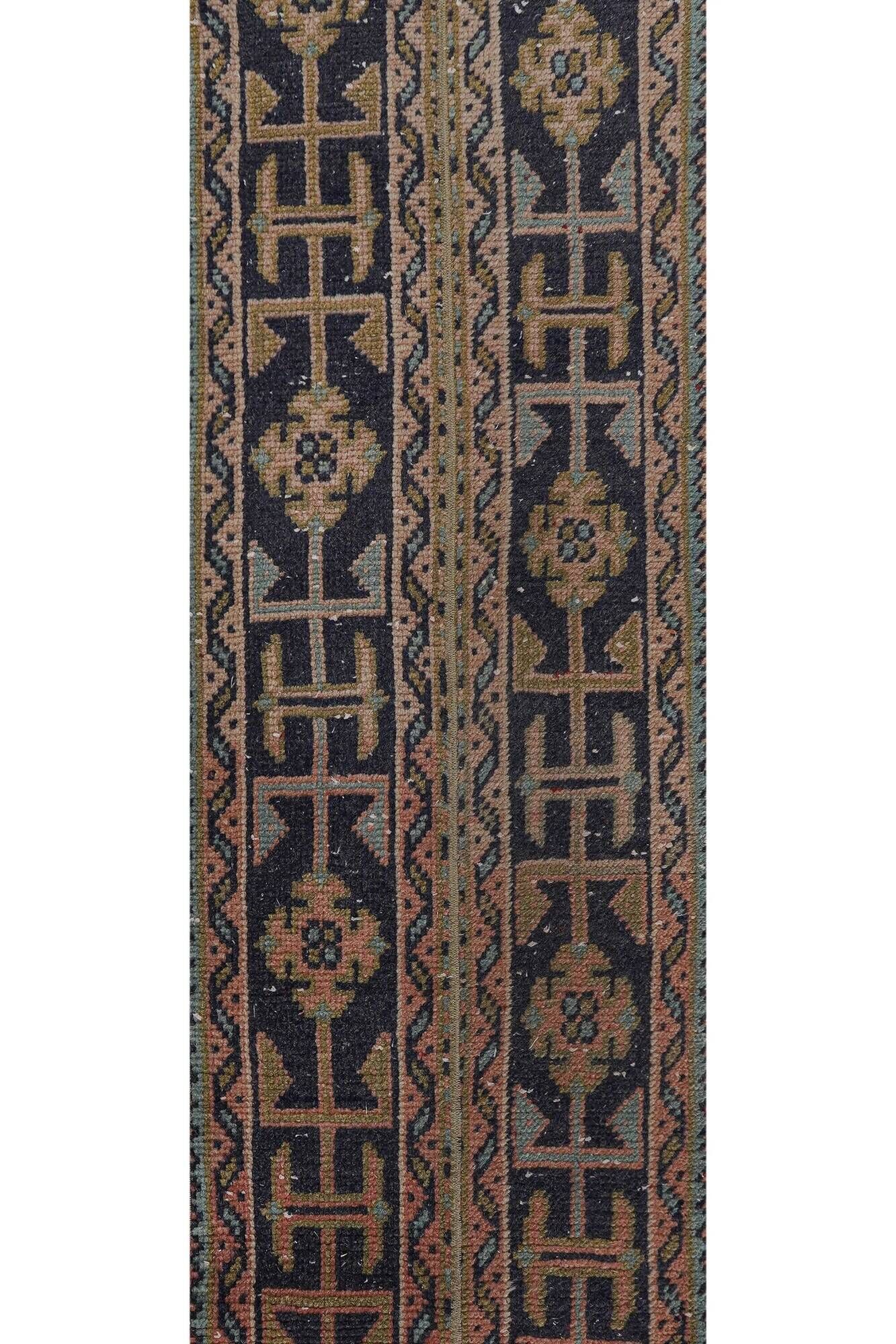 Vintage Turkish hallway rug 50x605 cm
