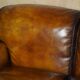 Howard & Son restored leather canapé, width 145 cm