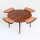 Dyrlund Lotus Flip Flap dining table in rosewood Denmark 1960