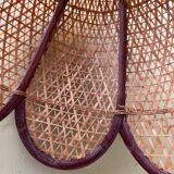Vintage rattan flower hanging
