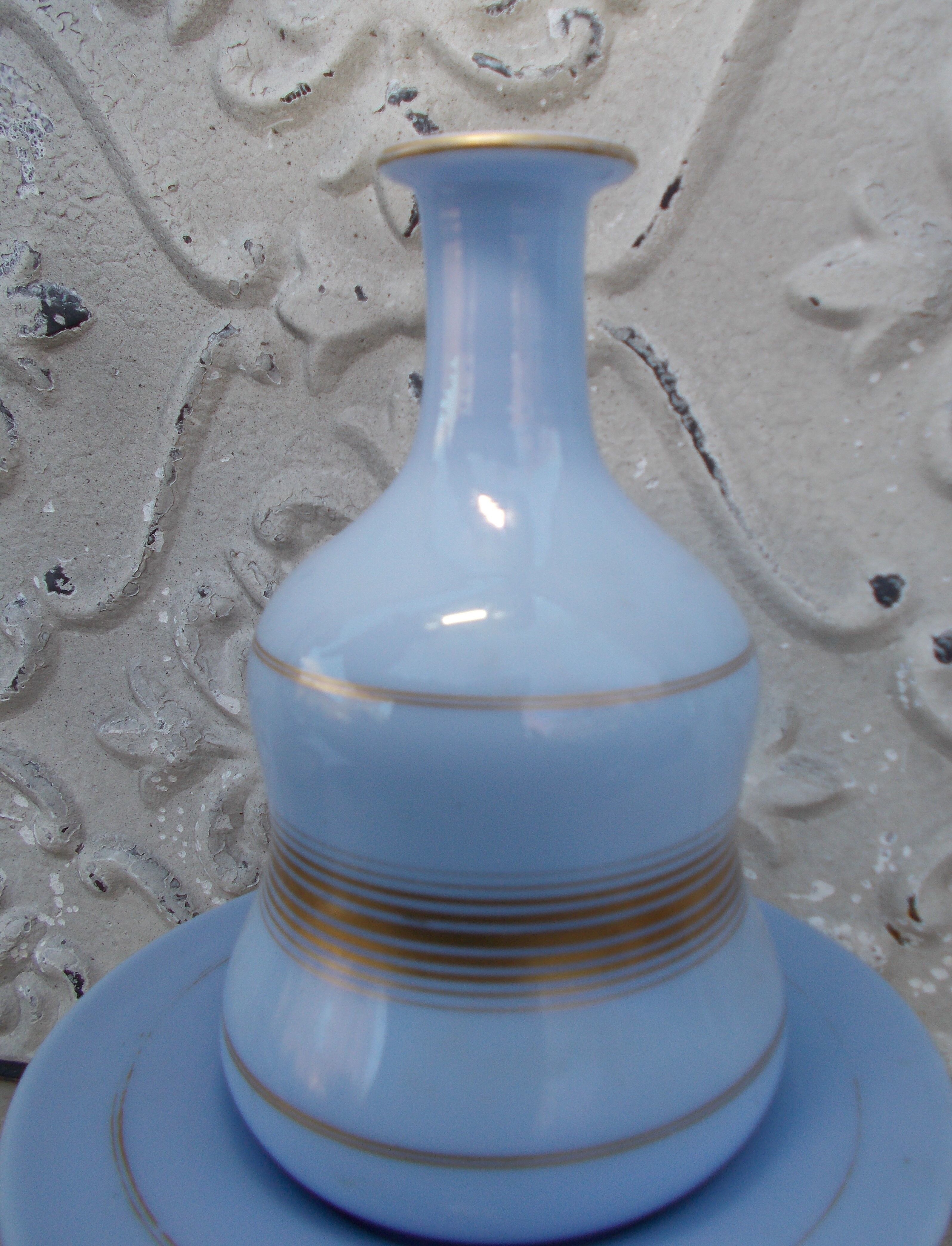 Blue opaline XIXth night water service