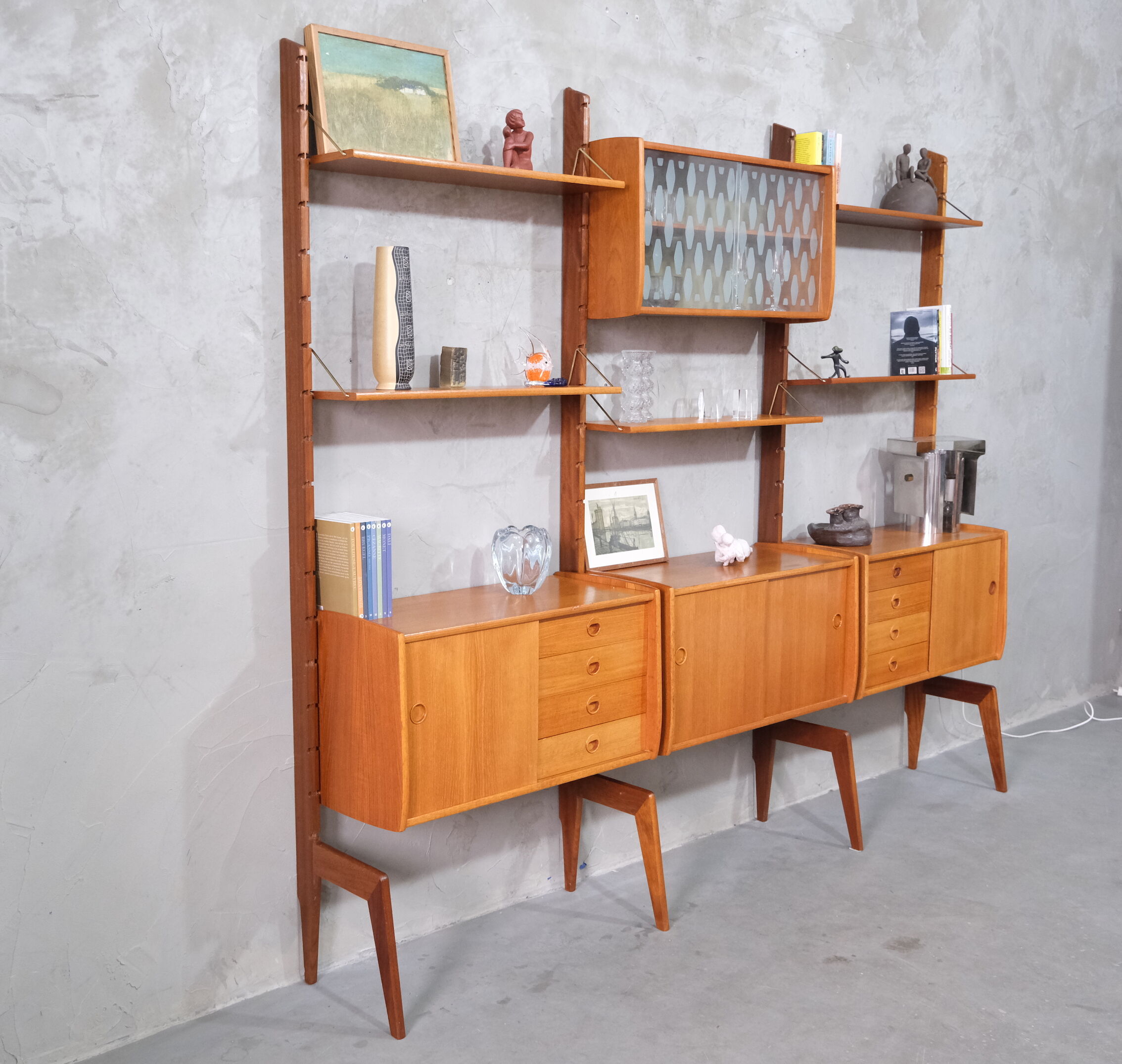 Mid Century Wall Unit by John Texmon, 1960's, Norway
