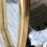 Antique baroque gilded wooden mirror – Pitted glass