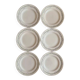 Set of 6 flat plates Longwy model Loridan – Antique earthenware from the late 19th to early 20th century.