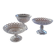 Trio of antique openwork pressed glass bowls – France, 1920–1940
