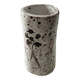 Vase cylindre terre cuite tachetée