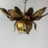 Paire de plafonniers florentins en laiton de style Hollywood Regency par Hans Kogl, années 1960