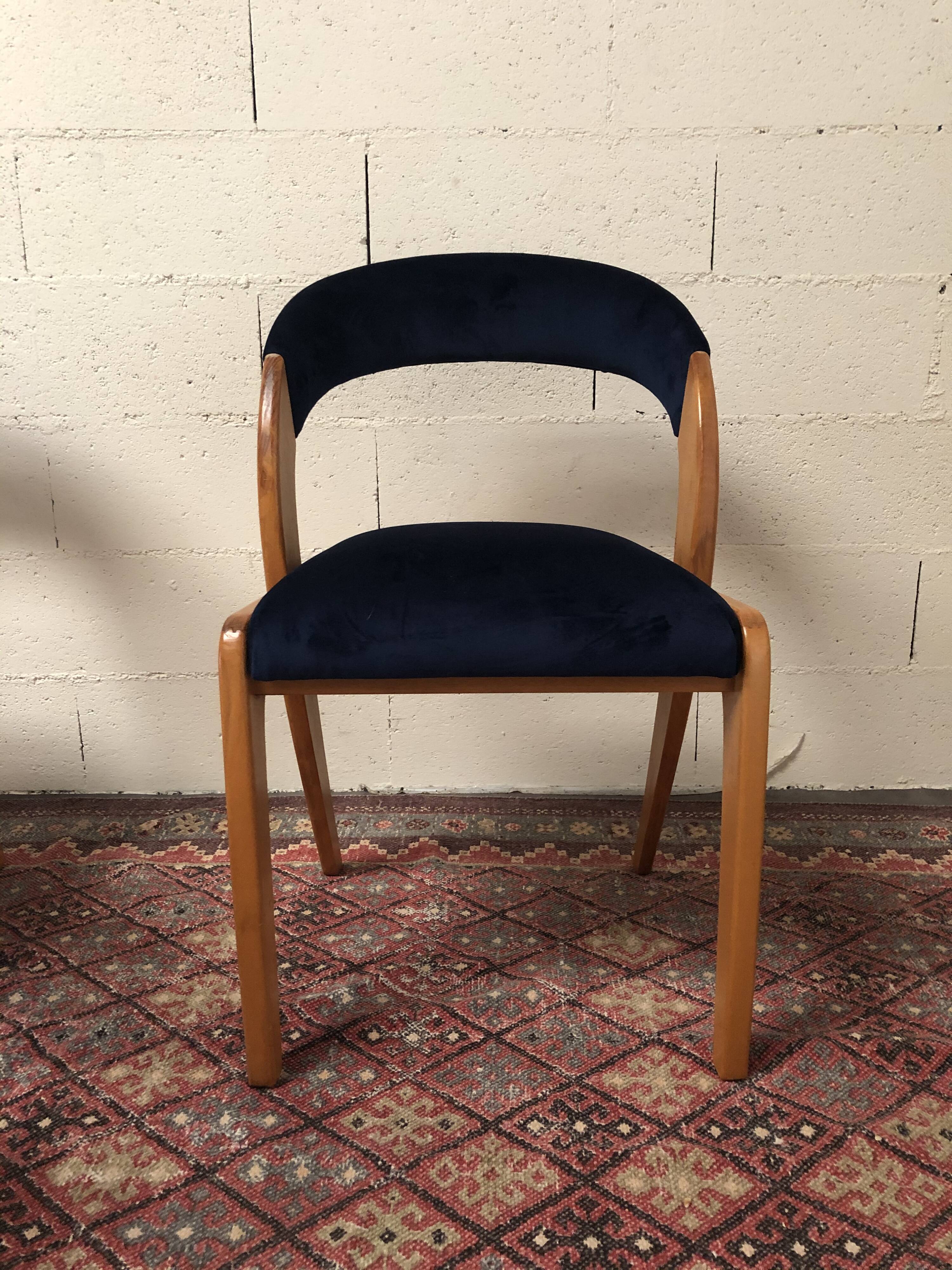 Set of 4 chairs Baumann model "gondola"