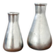 Duo vintage de vases chrome 1970