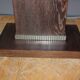 Art Deco period pedestal table in oak and nickel-plated bronze circa 1930