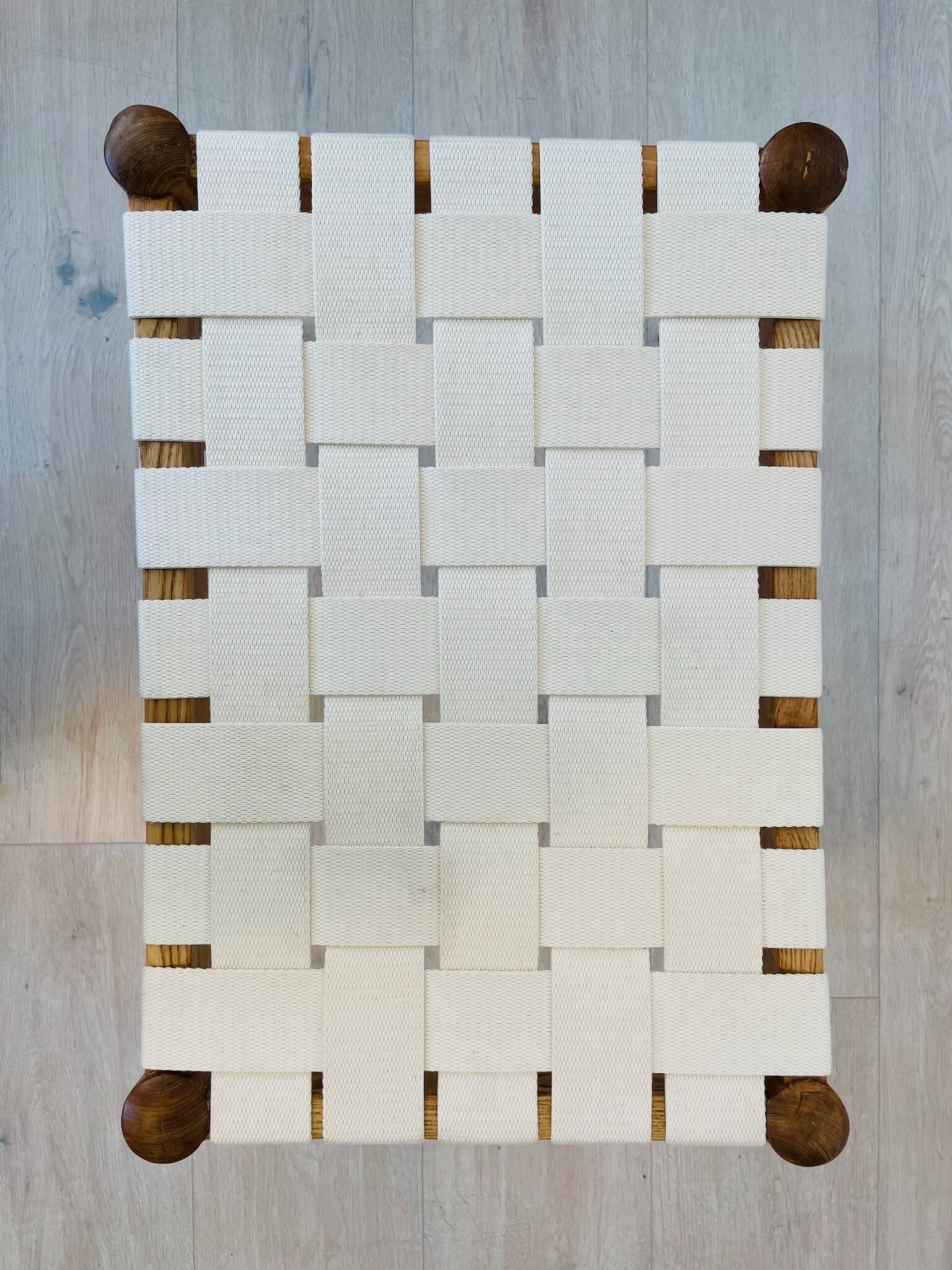 Vintage Wooden Ottoman from Czechoslovakia 1970’s