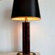 Lampe écaille Hollywood Regency noir et or