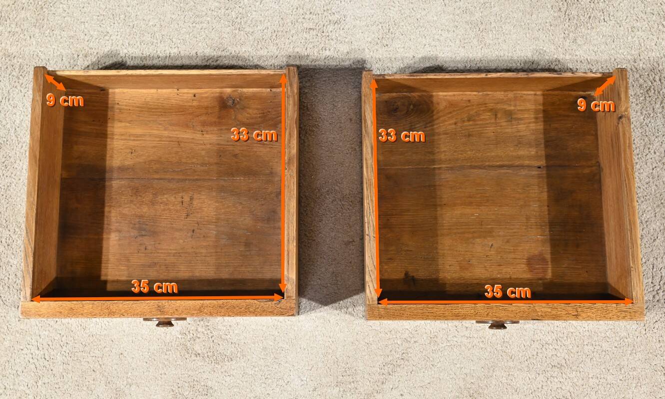 Desserte à hauteur d’appui, console en chêne, style Louis Philippe, 2ème partie du XIXème s.