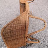 Bamboo and rattan child bed