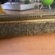 LARGE LOUIS XV STYLE ROCAILLE MIRROR IN GILT STUCCO FORAL DECOR ON PEDAL