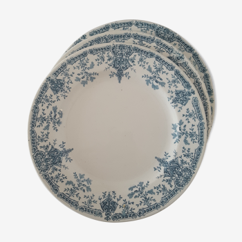 Suite of eight old plates