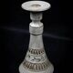 Ceramic candle holder with geometric decoration by Huguette Bessone - Vallauris