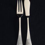5 fourchettes et 6 couteaux à poisson en argent, Hénin Et Cie