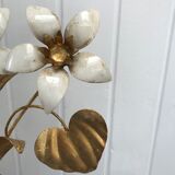 OLIVE BRASS FLOWER WALL LAMP
