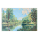 Tableau HSP : "Petit coin de rivière avec barque" début XX° monogrammé