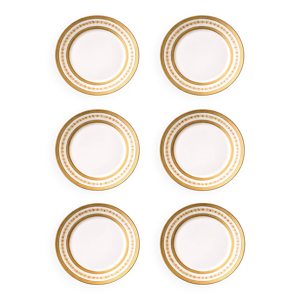6 assiettes anciennes - porcelaine