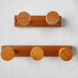 Vintage 70s pine coat hooks – Perriand Les Arcs style