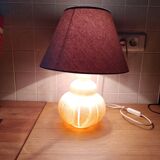Alabaster lamp. 70'. Luminous openwork base.