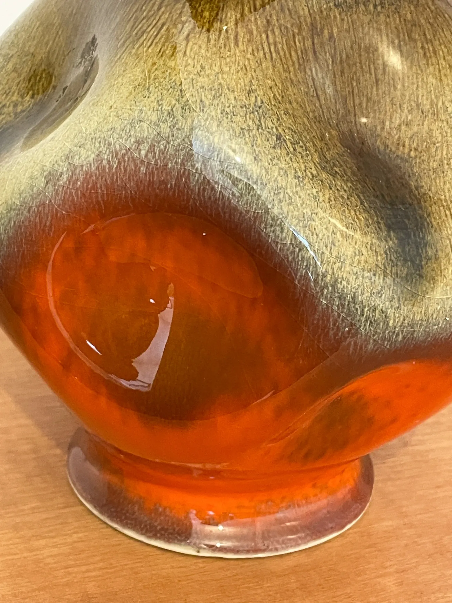 Vase vintage en céramique émaillée