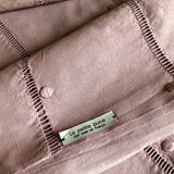 Old linen sheet and purple dyed cotton