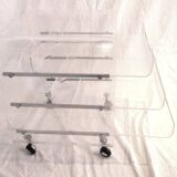 Plexiglass box with drawers on casters