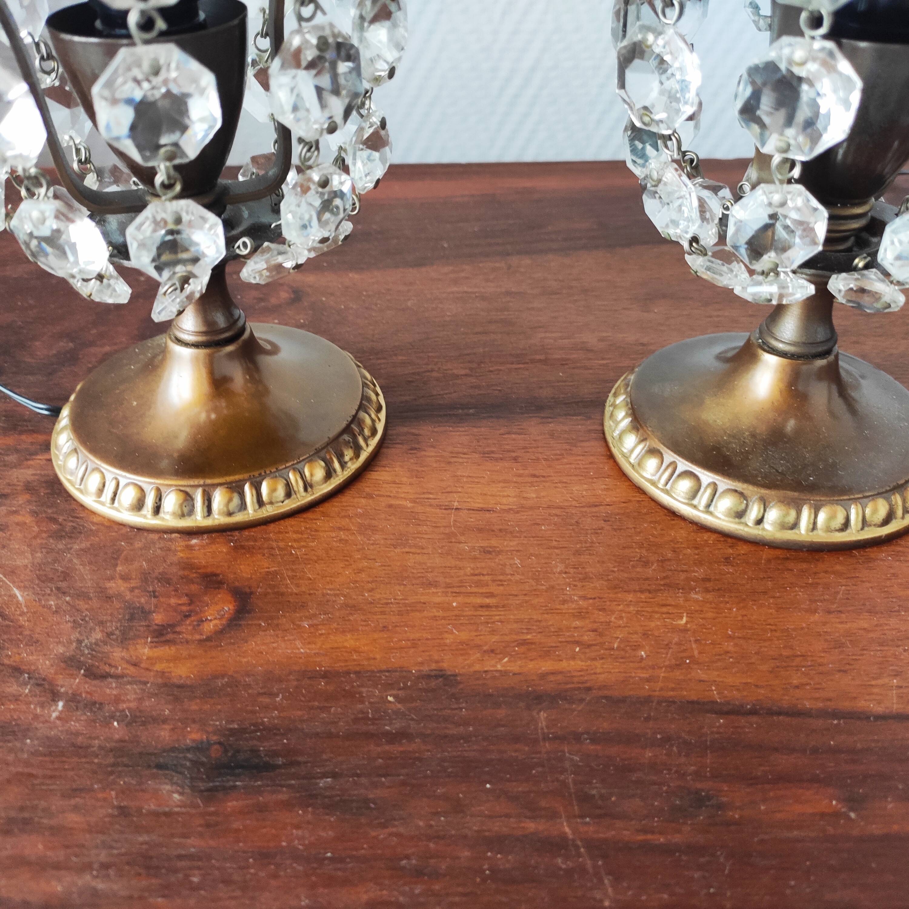 Paire de lampes montgolfière à pampilles