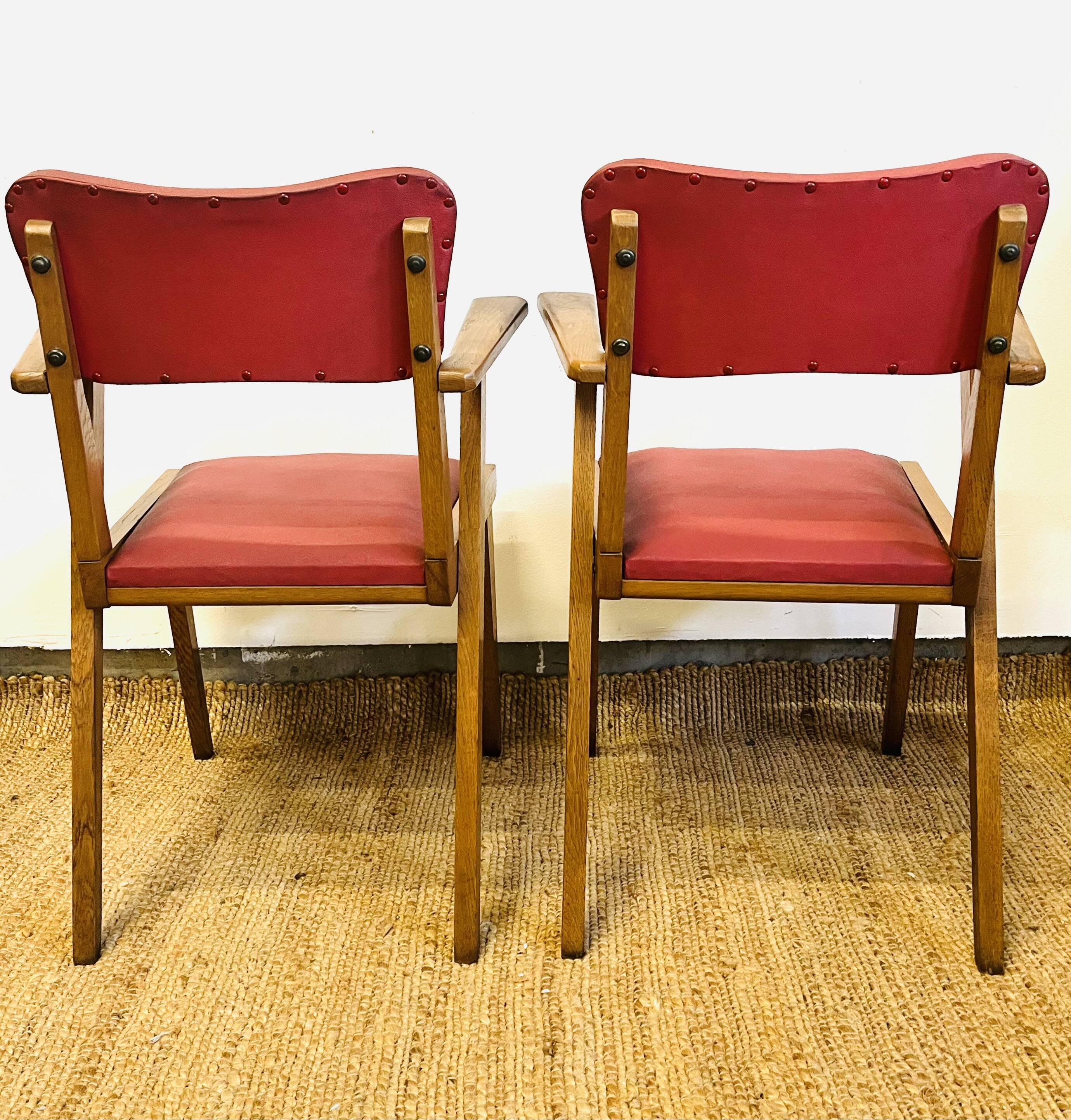 Pair of vintage 1950s bridge chairs