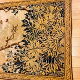 Large 19th century wall tapestry in hand-woven wool and cotton