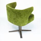 Set of four green Gianni Moscatelli Swivel Poney Chairs for Formanova, 70s