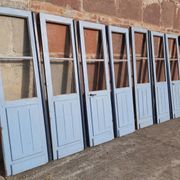 Portes doubles, deux battants, bois massif (Lot de 4)