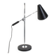 Adjustable desk lamp large model chrome and black, 71 cm.