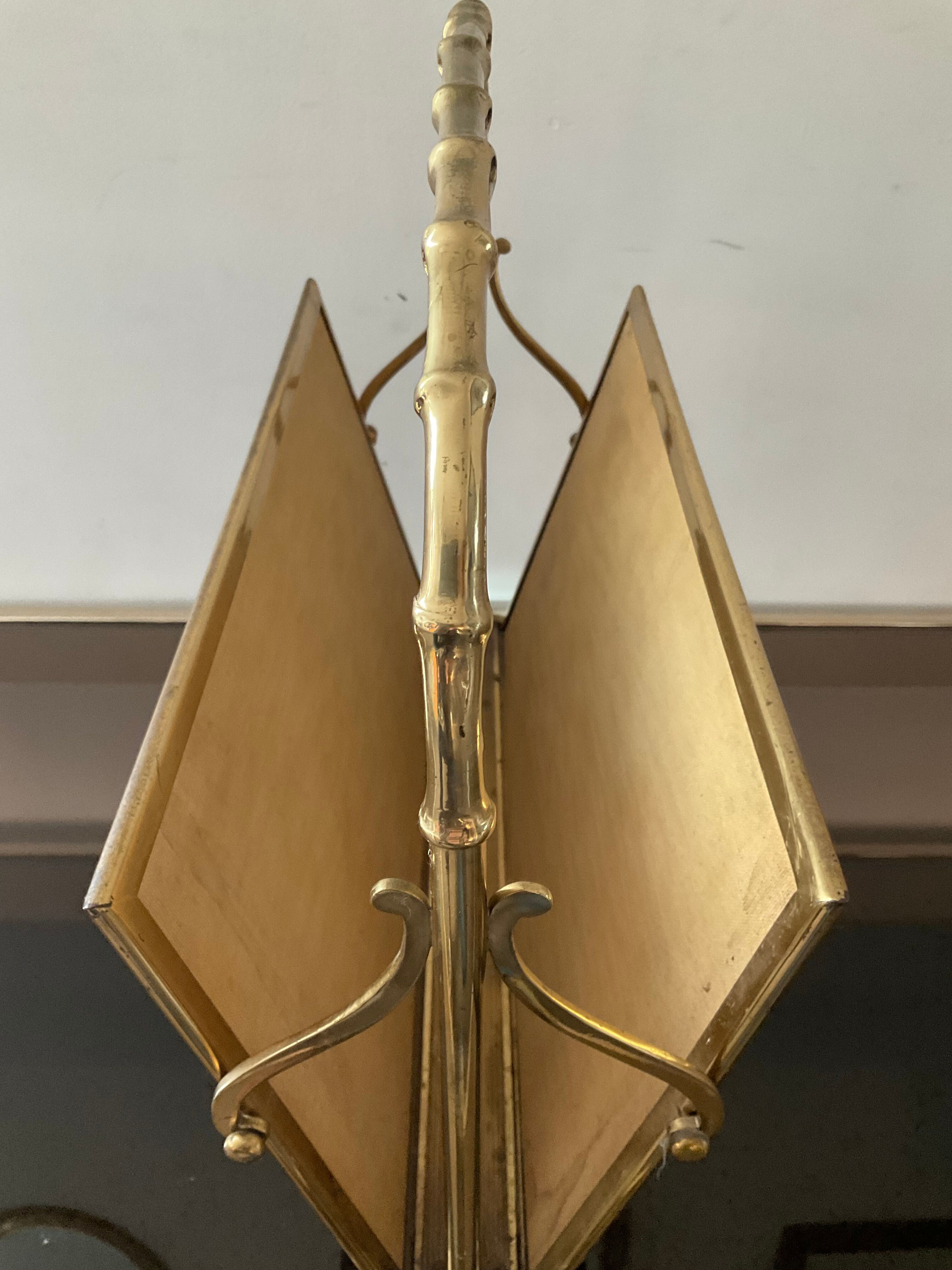 Magazine rack in bronze from the 50/60s