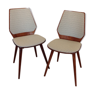 2 chaises bistrot Baumann, années 60