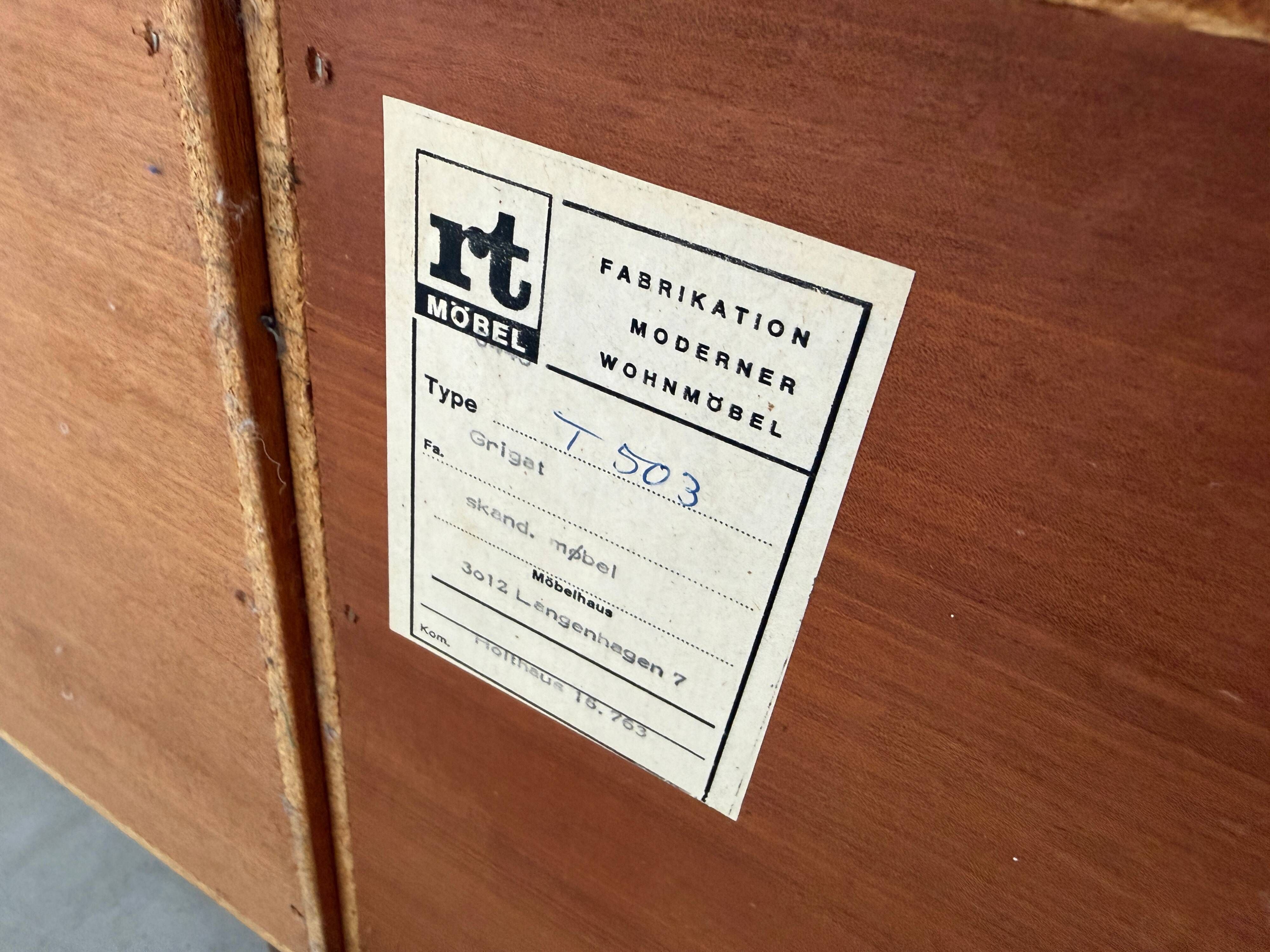 Large mid-century teak lowboard by RT Möbel, 1960s - Denmark